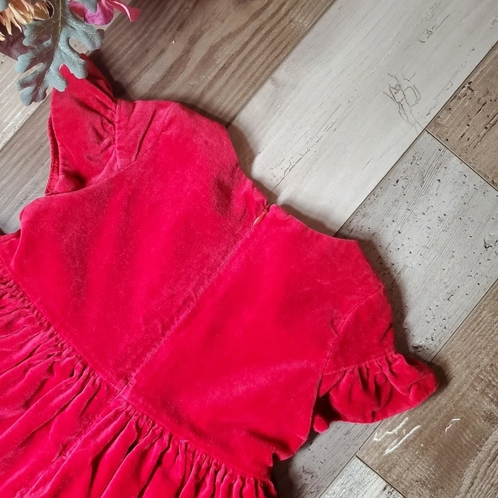Gymboree Baby Red Velvet Christmas Toddler Girls Dress Size 2T NWOT